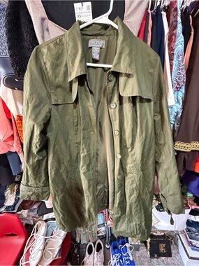 OTTO Olive Lightweight Women's Trench Jacket